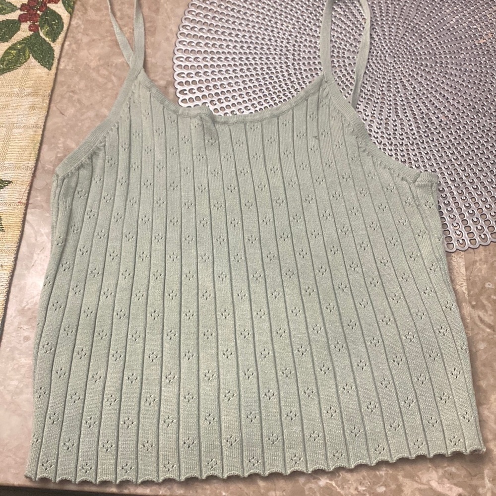 Sage green top set